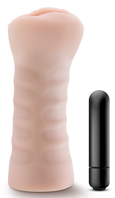 Телесный мастурбатор-вагина с вибропулей Ashley - Blush Novelties - в Ангарске купить с доставкой