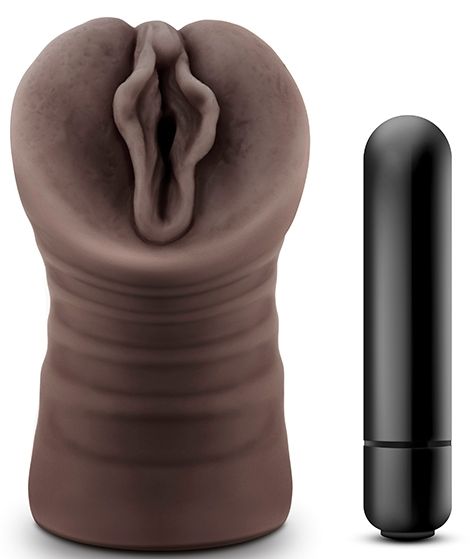 Коричневый мастурбатор-вагина Alexis - Blush Novelties - в Ангарске купить с доставкой