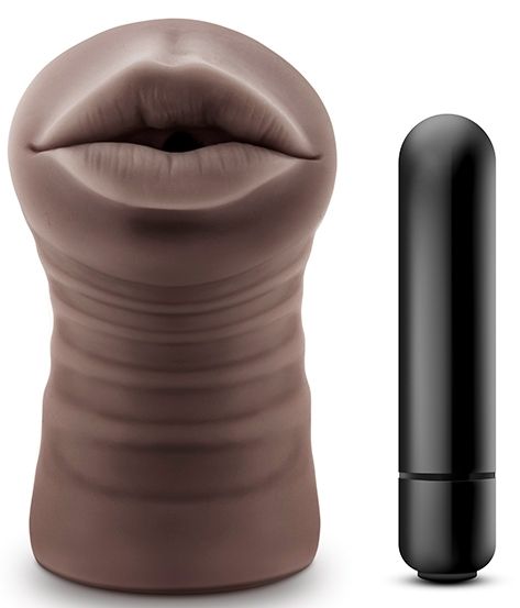 Коричневый мастурбатор-ротик Heather - Blush Novelties - в Ангарске купить с доставкой