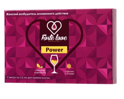 Женский возбудитель мгновенного действия Forte Love Power - 7 ампул (2,5 мл.) - Капиталпродукт - купить с доставкой в Ангарске