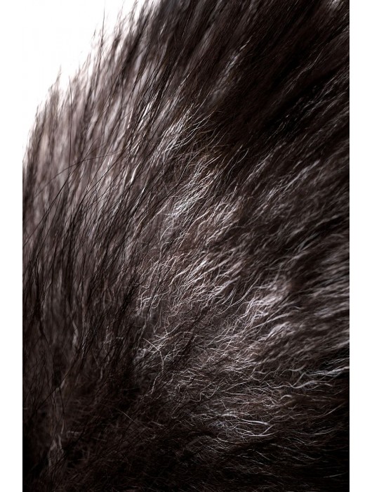 Серебристая металлическая анальная втулка с хвостом чернобурой лисы - размер S - ToyFa - купить с доставкой в Ангарске