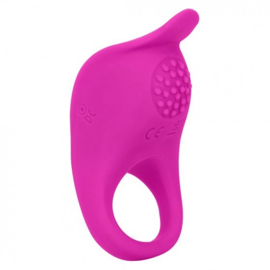 Ярко-розовое эрекционное виброкольцо Silicone Rechargeable Teasing Enhancer - California Exotic Novelties - в Ангарске купить с доставкой