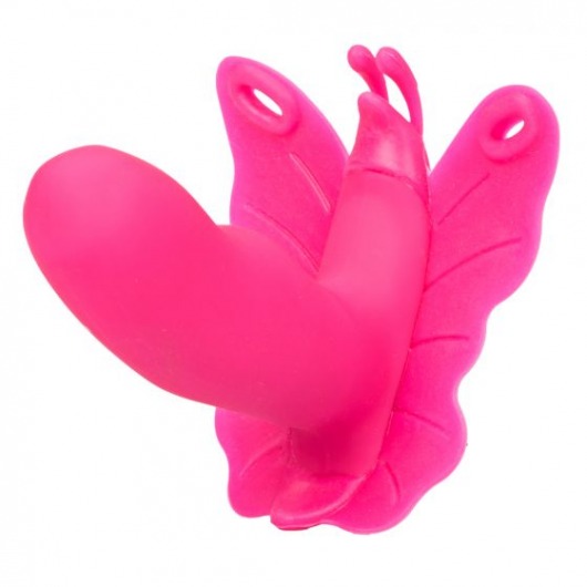 Розовая вибробабочка на ремешках Silicone Remote Venus Penis - California Exotic Novelties