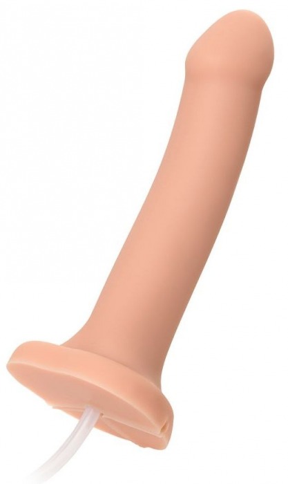 Телесный фаллос с имитацией эякуляции Silicon Cum Dildo L - 19,6 см. - Strap-on-me