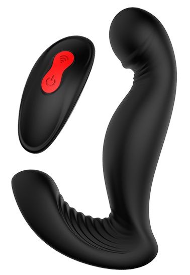 Черный вибромассажер простаты SWIRLING P-PLEASER - Dream Toys - в Ангарске купить с доставкой
