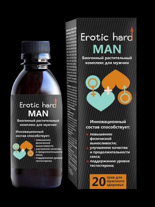 Мужской биогенный концентрат для усиления эрекции Erotic hard Man - 250 мл. - Erotic Hard - купить с доставкой в Ангарске