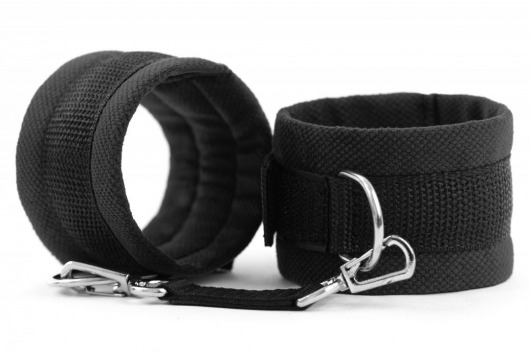 Черные наручники My rules на сцепке - БДСМ Арсенал - купить с доставкой в Ангарске