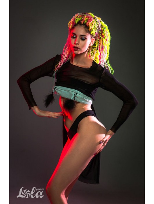 Зажимы на соски с черным пухом Euphoric - Lola Games - купить с доставкой в Ангарске