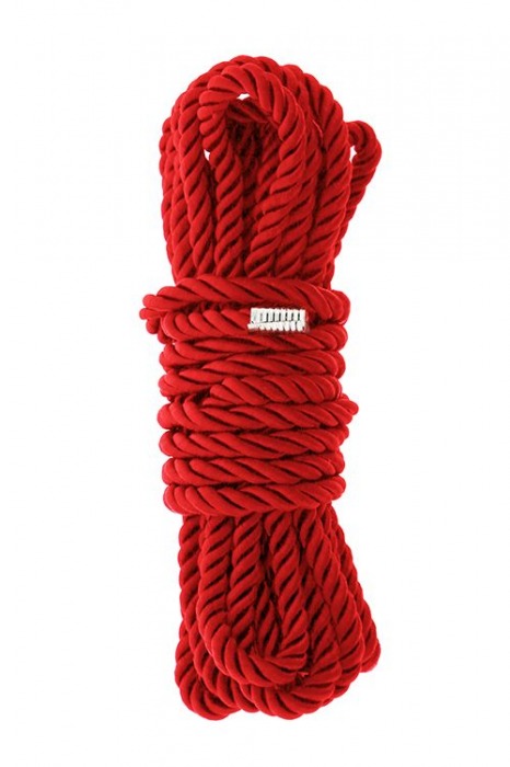 Красная веревка для шибари DELUXE BONDAGE ROPE - 5 м. - Dream Toys - купить с доставкой в Ангарске