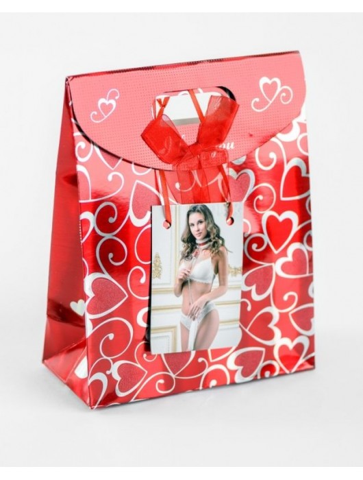 Бело-красный ошейник из натуральной кожи с нежным мехом - БДСМ Арсенал - купить с доставкой в Ангарске