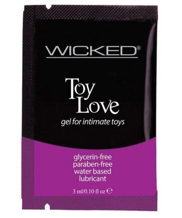 Лубрикант на водной основе для использования с игрушками WICKED Toy Love - 3 мл. - Wicked - купить с доставкой в Ангарске