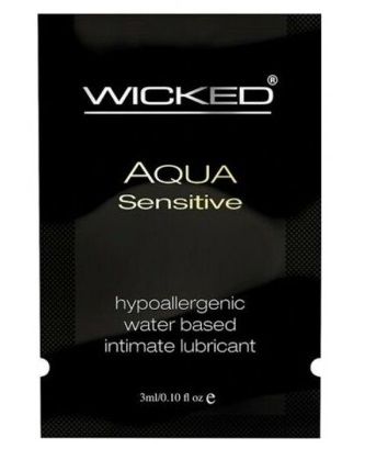 Мягкий лубрикант на водной основе WICKED AQUA Sensitive - 3 мл. - Wicked - купить с доставкой в Ангарске