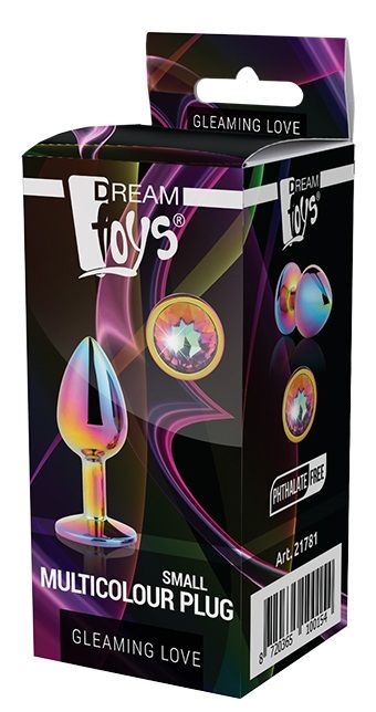 Голографическая анальная втулка с радужным кристаллом - 7,1 см. - Dream Toys - купить с доставкой в Ангарске