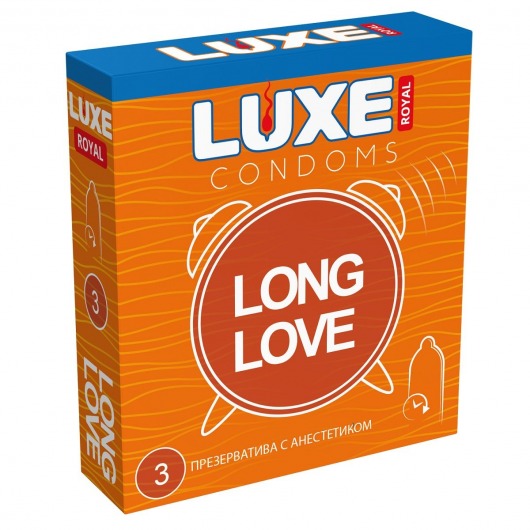 Презервативы с продлевающим эффектом LUXE Royal Long Love - 3 шт. - Luxe - купить с доставкой в Ангарске