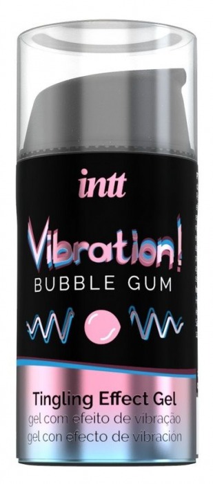 Жидкий интимный гель с эффектом вибрации Vibration! Bubble Gum - 15 мл. - INTT - купить с доставкой в Ангарске