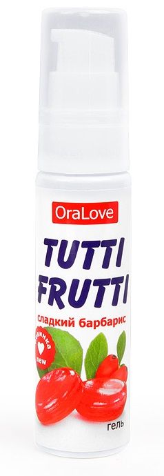 Гель-смазка Tutti-frutti со вкусом барбариса - 30 гр. - Биоритм - купить с доставкой в Ангарске