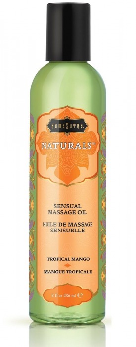 Массажное масло Naturals Tropical Mango с ароматом манго - 236 мл. - Kama Sutra - купить с доставкой в Ангарске
