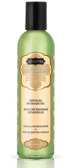 Массажное масло Naturals Vanilla Sandalwood с ароматом ванили и сандала - 236 мл. - Kama Sutra - купить с доставкой в Ангарске