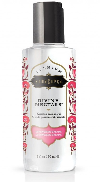 Гель-лубрикант на водной основе Divine Nectars Strawberry Dream с ароматом клубники - 150 мл. - Kama Sutra - купить с доставкой в Ангарске