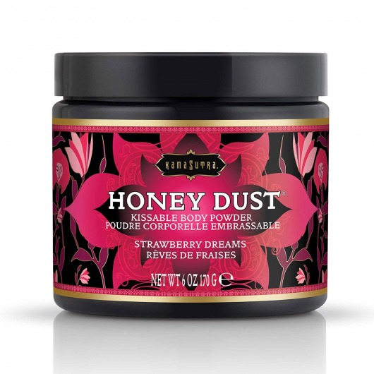 Пудра для тела Honey Dust Body Powder с ароматом клубники - 170 гр. - Kama Sutra - купить с доставкой в Ангарске