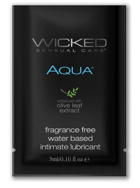 Легкий лубрикант на водной основе с алое Wicked Aqua - 3 мл. - Wicked - купить с доставкой в Ангарске