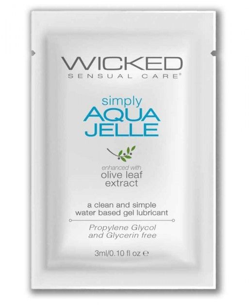 Гель-лубрикант Simply Aqua Jelle - 3 мл. - Wicked - купить с доставкой в Ангарске