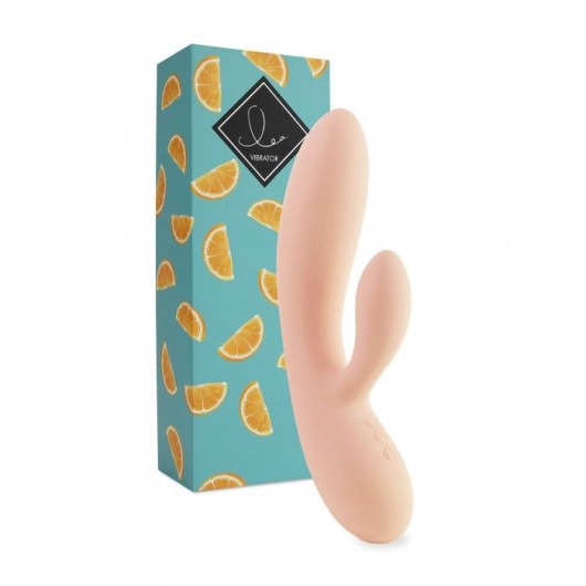 Бежевый вибратор-кролик Lea Rabbit Vibrator - 20,2 см. - FeelzToys