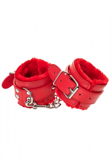 Красные наручники Anonymo из искусственной кожи - ToyFa - купить с доставкой в Ангарске