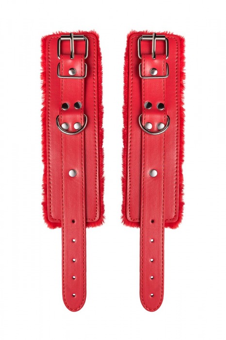 Красные наручники Anonymo из искусственной кожи - ToyFa - купить с доставкой в Ангарске