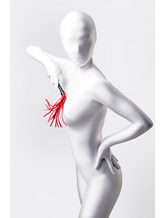 Красно-черный флоггер Anonymo - 28 см. - ToyFa - купить с доставкой в Ангарске