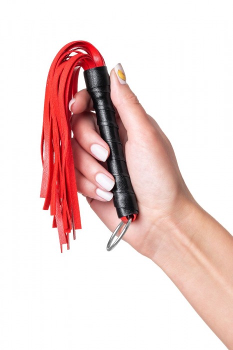 Красно-черный флоггер Anonymo - 28 см. - ToyFa - купить с доставкой в Ангарске