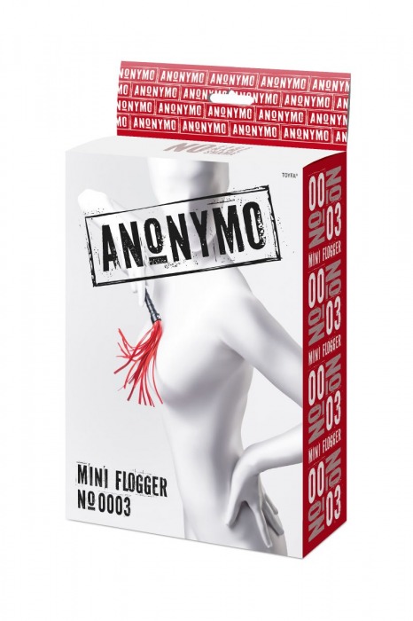 Красно-черный флоггер Anonymo - 28 см. - ToyFa - купить с доставкой в Ангарске