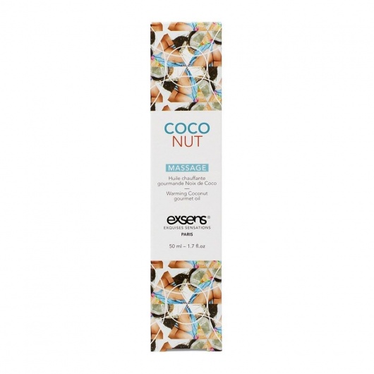 Разогревающее массажное масло с ароматом кокоса Gourmet Coconut - 50 мл. - Exsens - купить с доставкой в Ангарске
