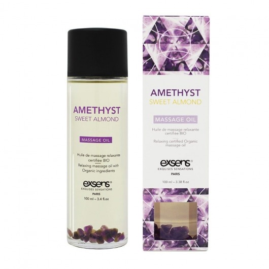 Органическое массажное масло AMETHYST SWEET ALMOND - 100 мл. - Exsens - купить с доставкой в Ангарске