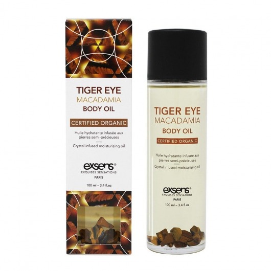 Органическое массажное масло TIGER EYE MACADAMIA - 100 мл. - Exsens - купить с доставкой в Ангарске