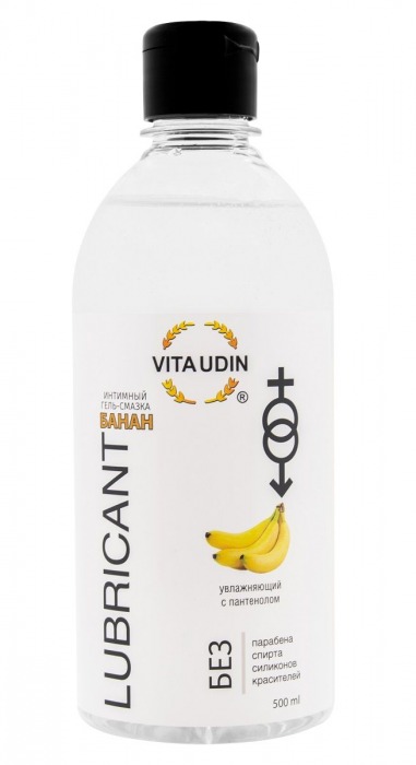 Интимный гель-смазка на водной основе VITA UDIN с ароматом банана - 500 мл. - VITA UDIN - купить с доставкой в Ангарске