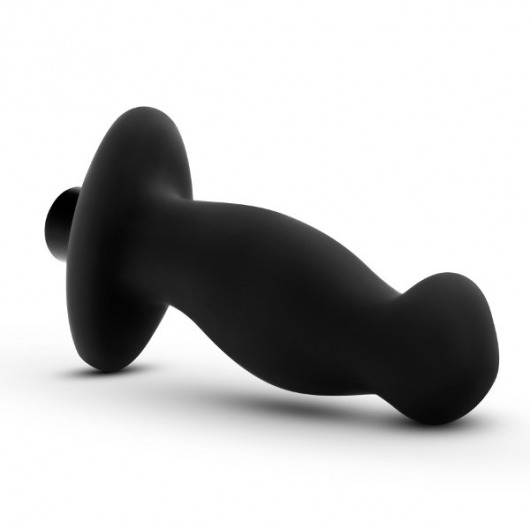 Черный анальный вибромассажёр Silicone Vibrating Prostate Massager 02 - 10,8 см. - Blush Novelties - в Ангарске купить с доставкой