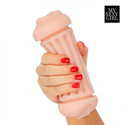 Двусторонний мастурбатор - ротик и вагина - Bior toys - в Ангарске купить с доставкой