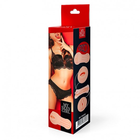 Двусторонний мастурбатор - ротик и вагина - Bior toys - в Ангарске купить с доставкой