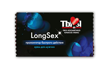 Пролонгирующий крем LongSex в одноразовой упаковке - 1,5 гр. - Биоритм - купить с доставкой в Ангарске