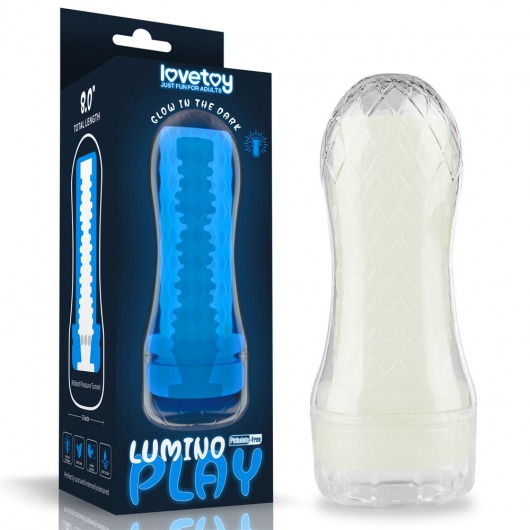 Светящийся в темноте мастурбатор Lumino Play Masturbator Ribbed - Lovetoy - в Ангарске купить с доставкой