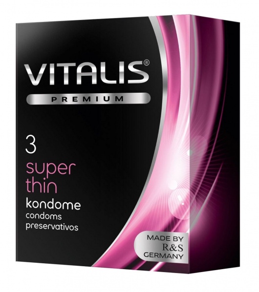 Ультратонкие презервативы VITALIS PREMIUM super thin - 3 шт. - Vitalis - купить с доставкой в Ангарске