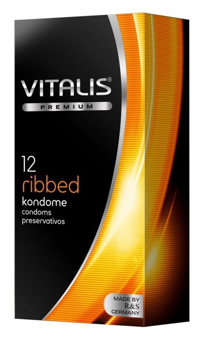 Ребристые презервативы VITALIS PREMIUM ribbed - 12 шт. - Vitalis - купить с доставкой в Ангарске