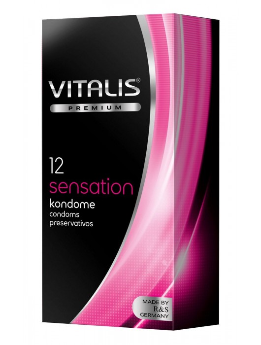Презервативы VITALIS PREMIUM sensation с пупырышками и кольцами - 12 шт. - Vitalis - купить с доставкой в Ангарске