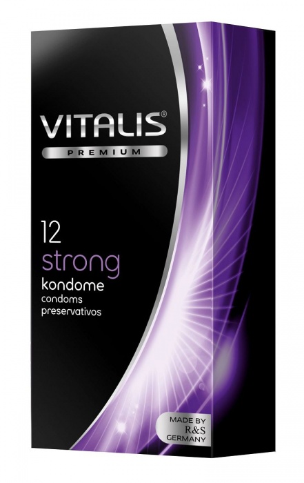 Презервативы с утолщённой стенкой VITALIS PREMIUM strong - 12 шт. - Vitalis - купить с доставкой в Ангарске