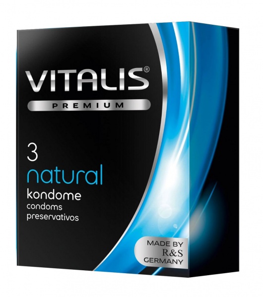 Классические презервативы VITALIS PREMIUM natural - 3 шт. - Vitalis - купить с доставкой в Ангарске