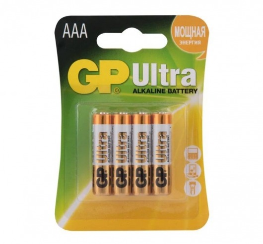 Батарейки алкалиновые GP Ultra Alkaline 24А AАA/LR03 - 4 шт. - Элементы питания - купить с доставкой в Ангарске