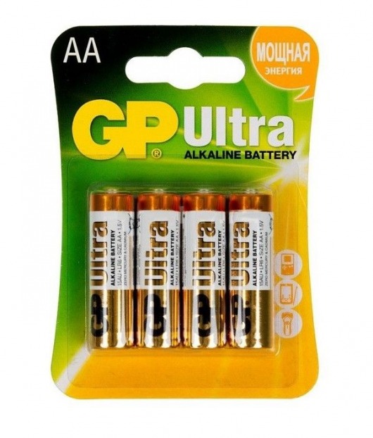 Батарейки алкалиновые GP Ultra Alkaline AA/LR6 - 4 шт. - Элементы питания - купить с доставкой в Ангарске