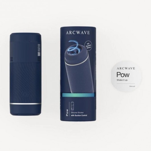 Синий мастурбатор с контролем всасывания Arcwave Pow Stroker - Arcwave - в Ангарске купить с доставкой