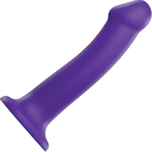 Фиолетовый фаллоимитатор-насадка Strap-On-Me Dildo Dual Density size L - 19 см. - Strap-on-me - купить с доставкой в Ангарске